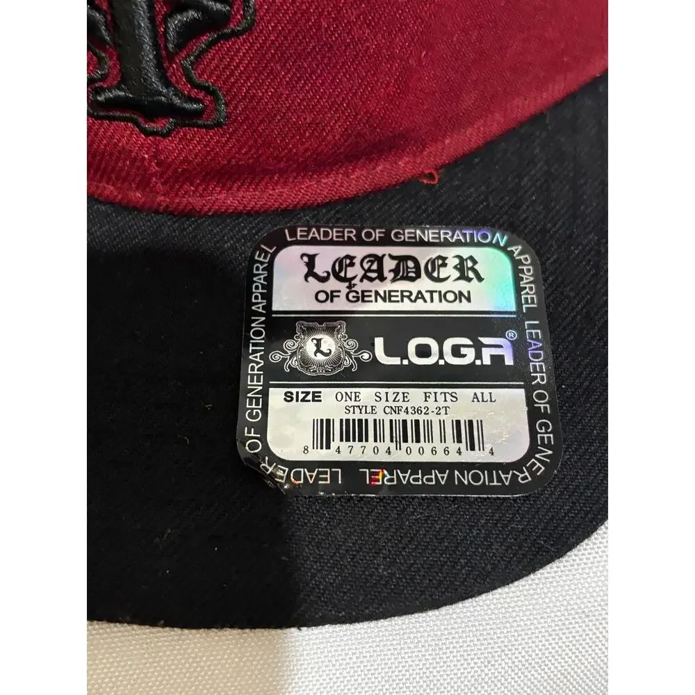 Leaders L.O.G.A. Mens‎ Trucker hat Cap Maroon New Grindtime Skater Snowboard y2k